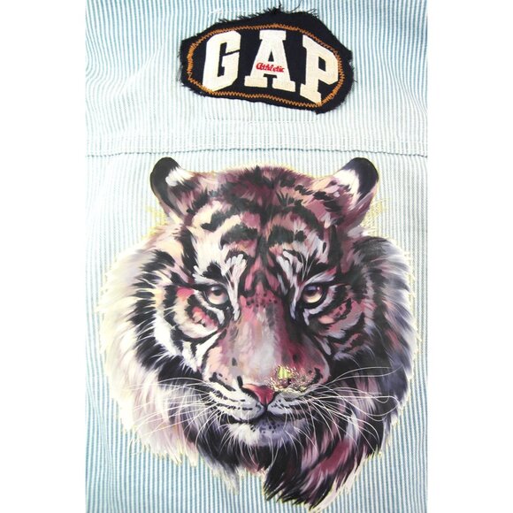 Vintage Classic Blue Denim Jean Jacket Distressed Size Large Trucker NWT - Picture 13 of 13